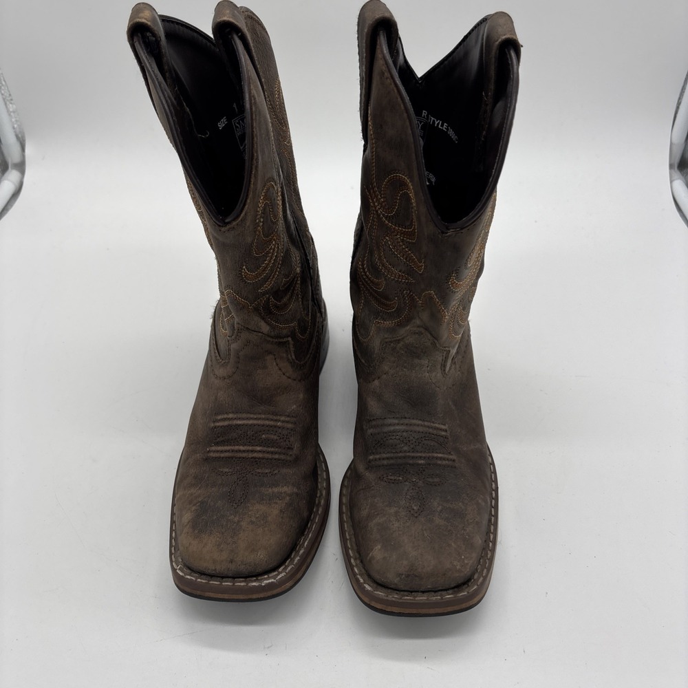 Smoky Mountain Youth Leather Cowboy Boots SZ 1.5